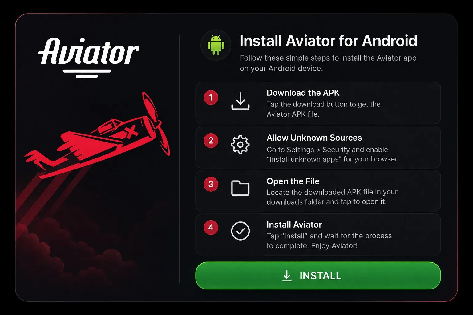 Aviator game download APK step by step